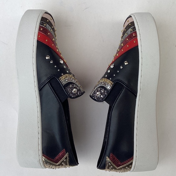 MICHAEL KORS Trent Embellished Mettallic Loafers  Size 5.5 - Picture 5 of 6